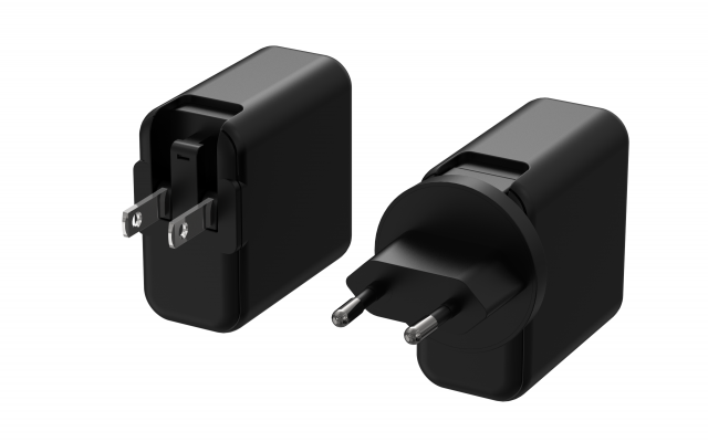 HNP40F-2CPD - Adapter 40 Watt,2x PD USB Type-C, Black
